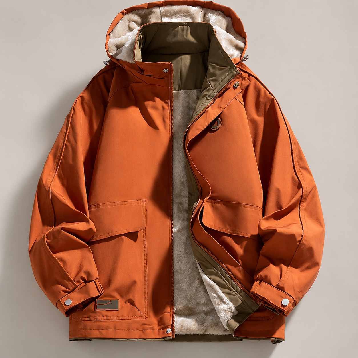 William Men’s Fleece-Lined Hooded Utility Jacket