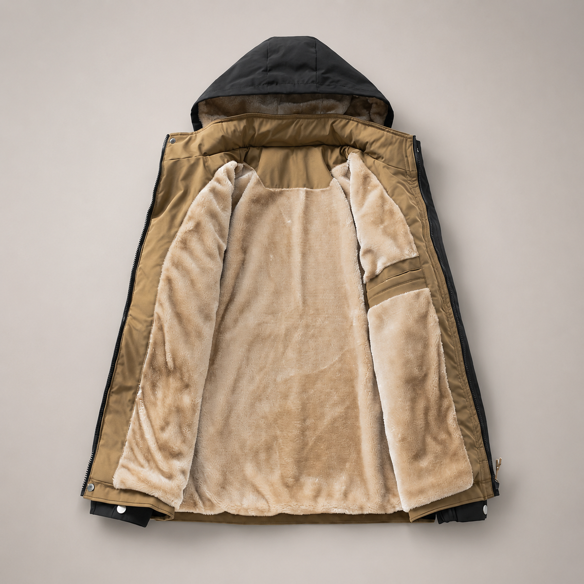 William Men’s Fleece-Lined Hooded Utility Jacket