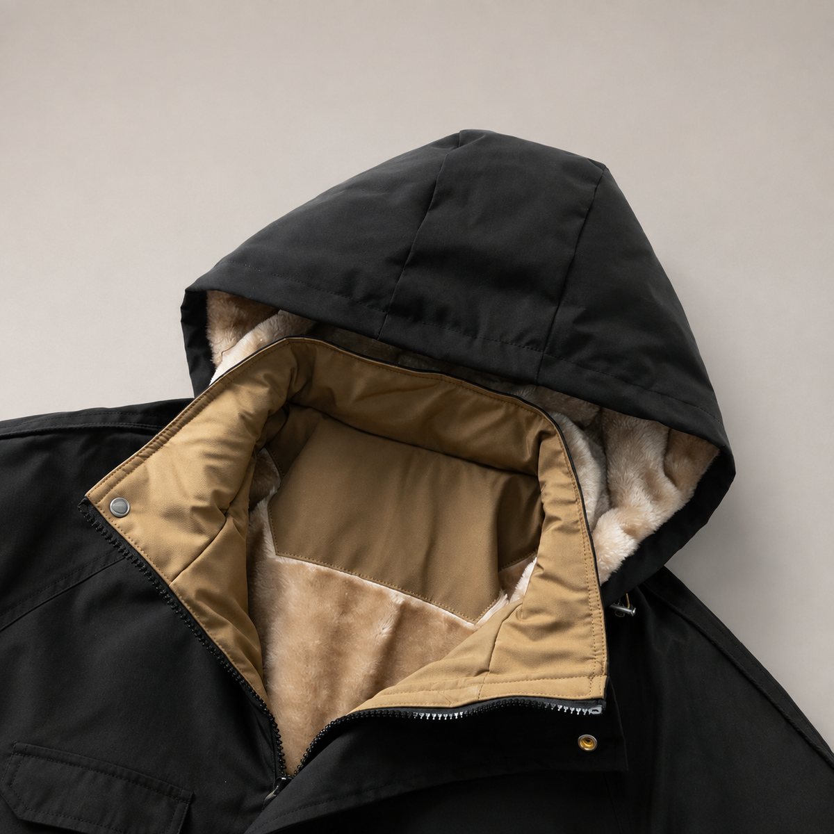 William Men’s Fleece-Lined Hooded Utility Jacket