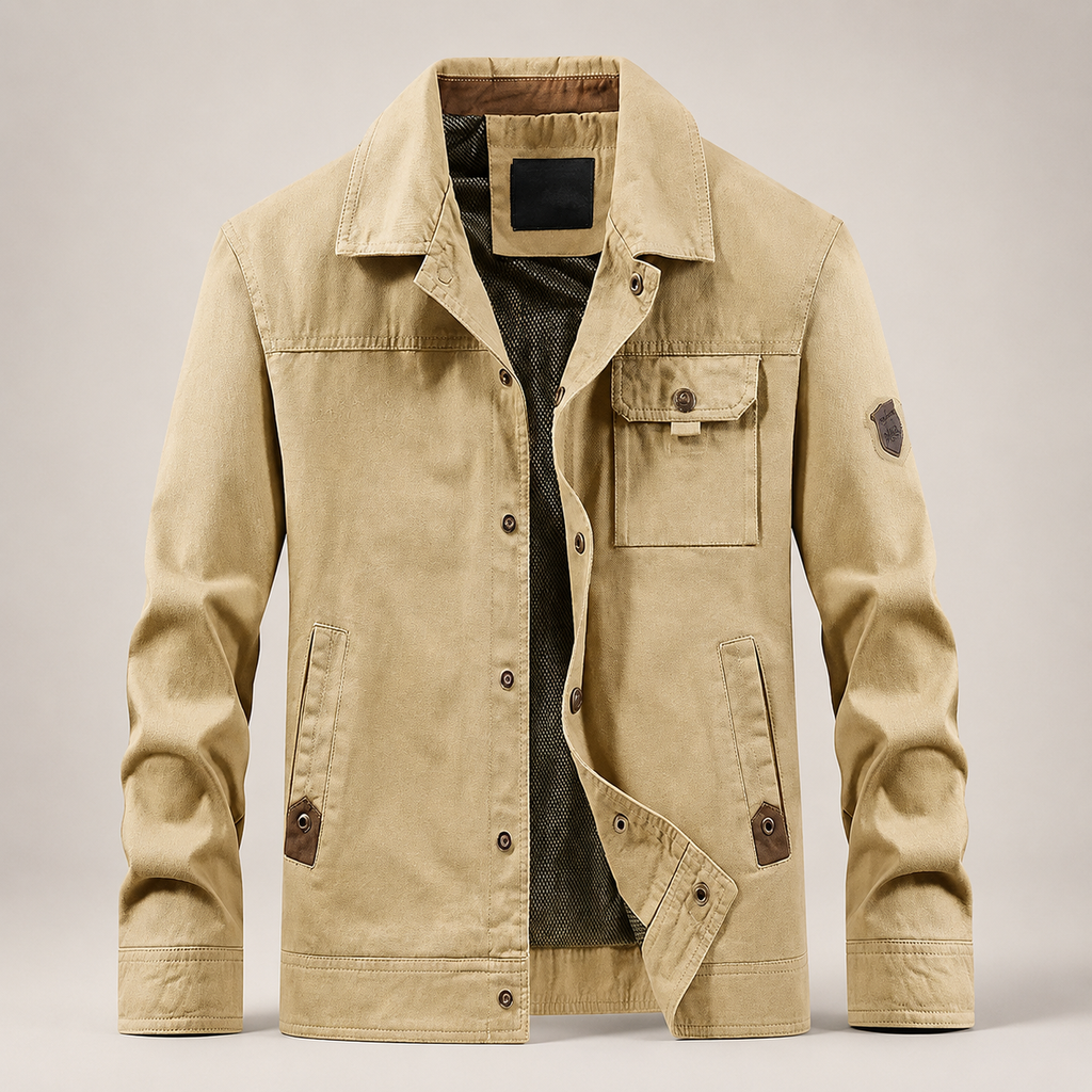 Wyatt Men’s Washed Canvas Utility Jacket
