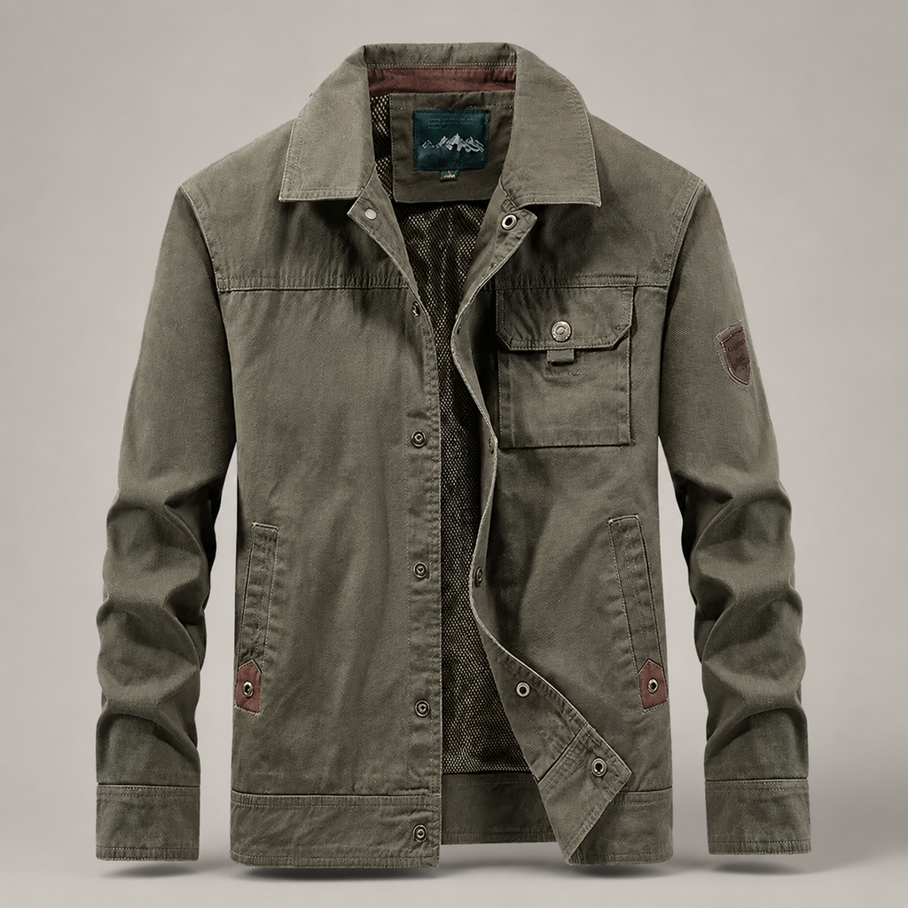 Wyatt Men’s Washed Canvas Utility Jacket
