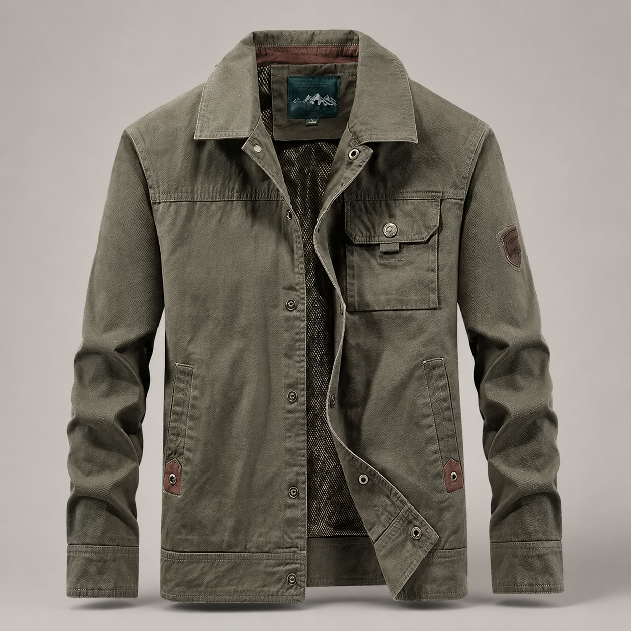 Wyatt Men’s Washed Canvas Utility Jacket