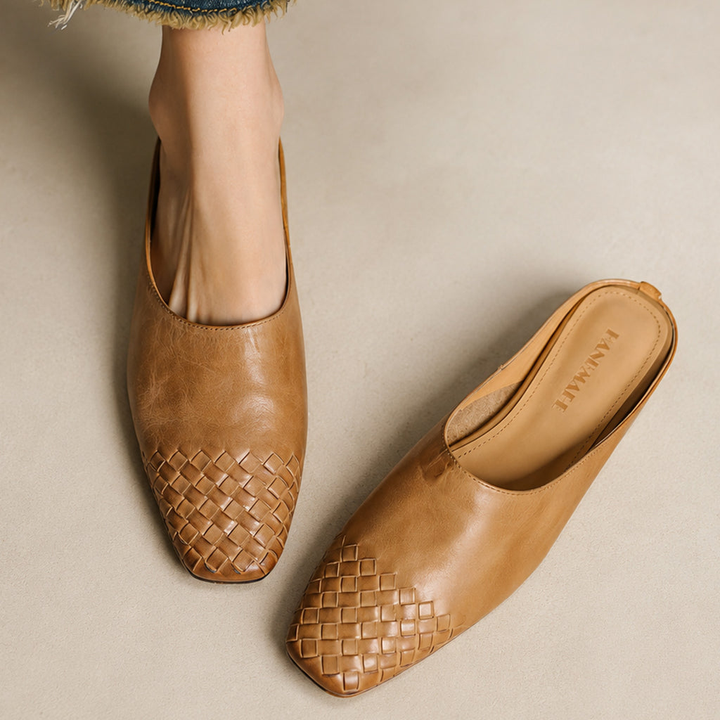 Sofia Square-Toe Mules