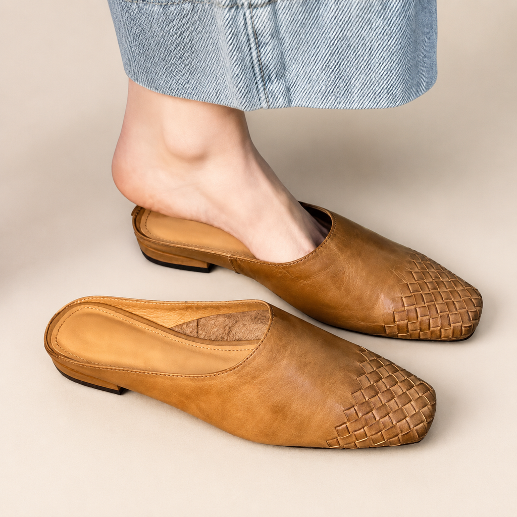 Sofia Square-Toe Mules
