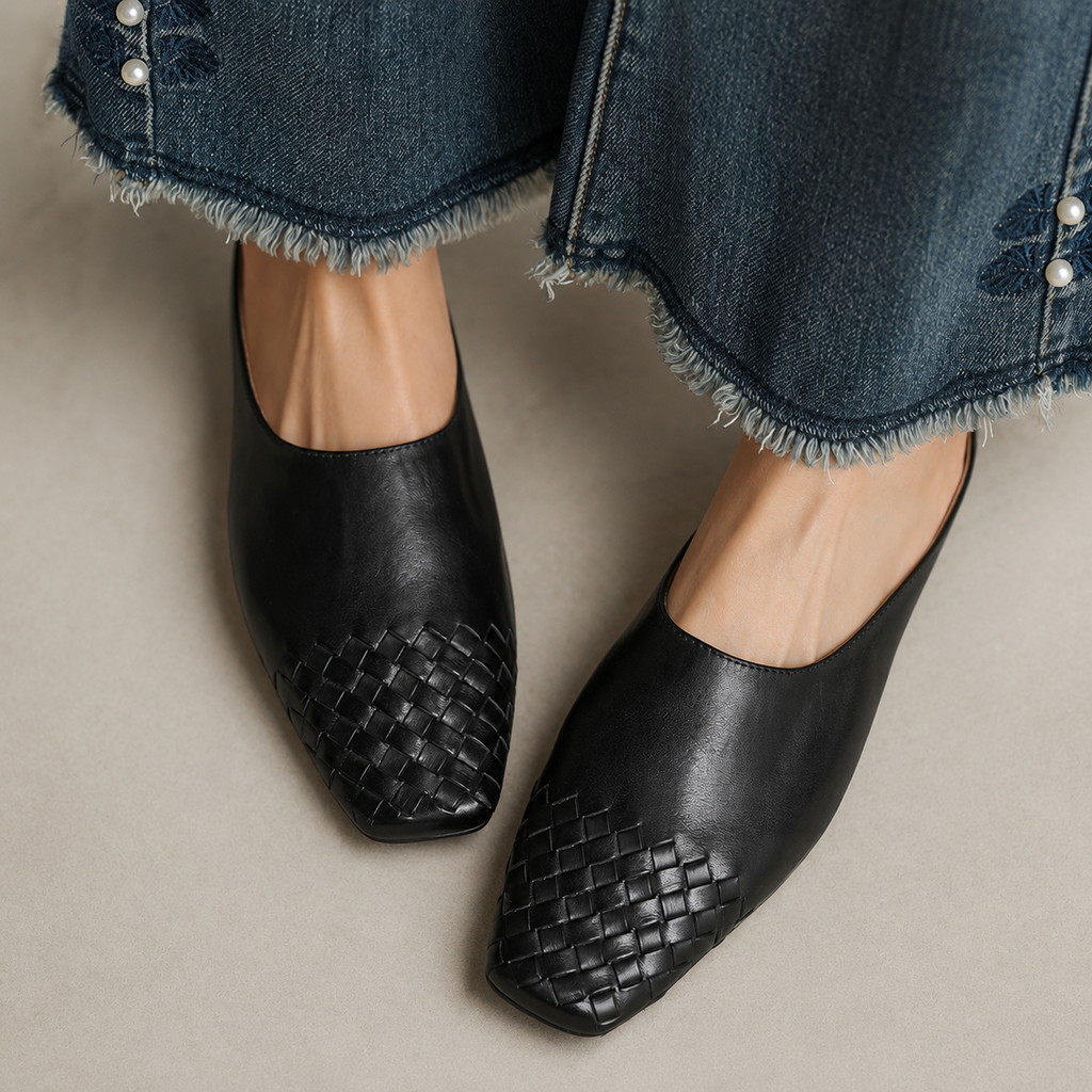 Sofia Square-Toe Mules