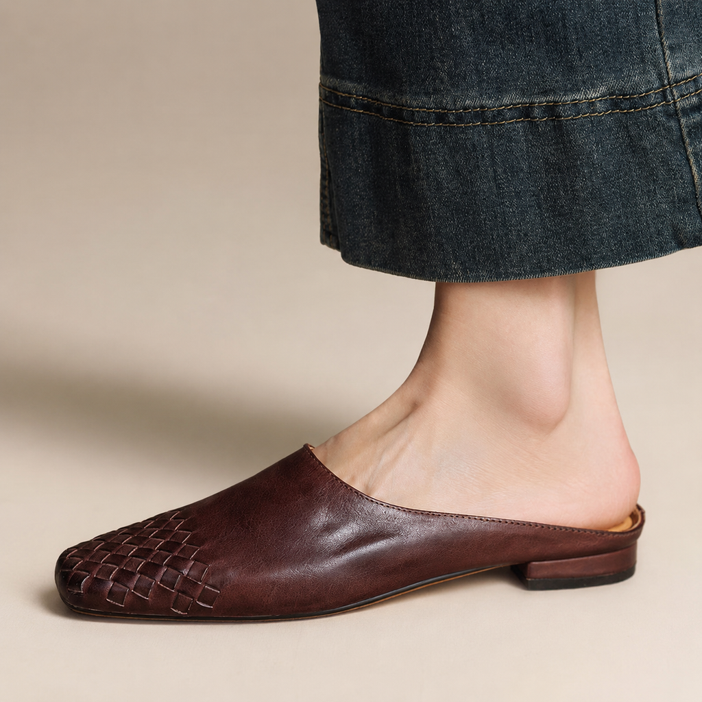 Sofia Square-Toe Mules