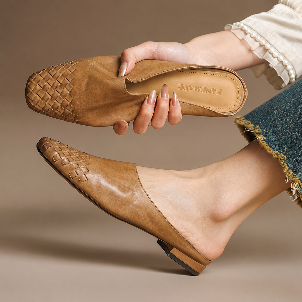 Sofia Square-Toe Mules