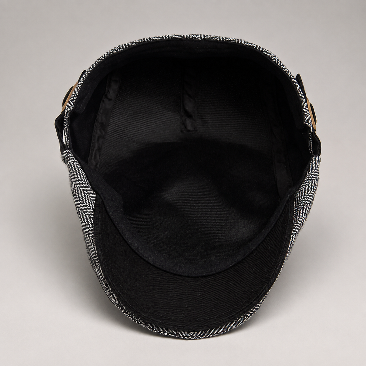 Cormac Herringbone Flat Cap with Adjustable Buckle