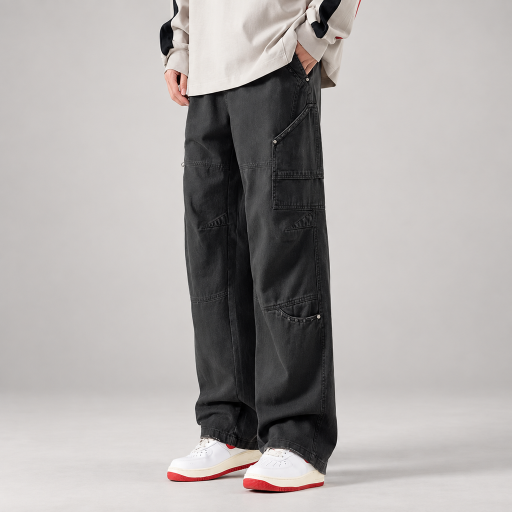 Matteo Wide-Leg Utility Cargo Pants
