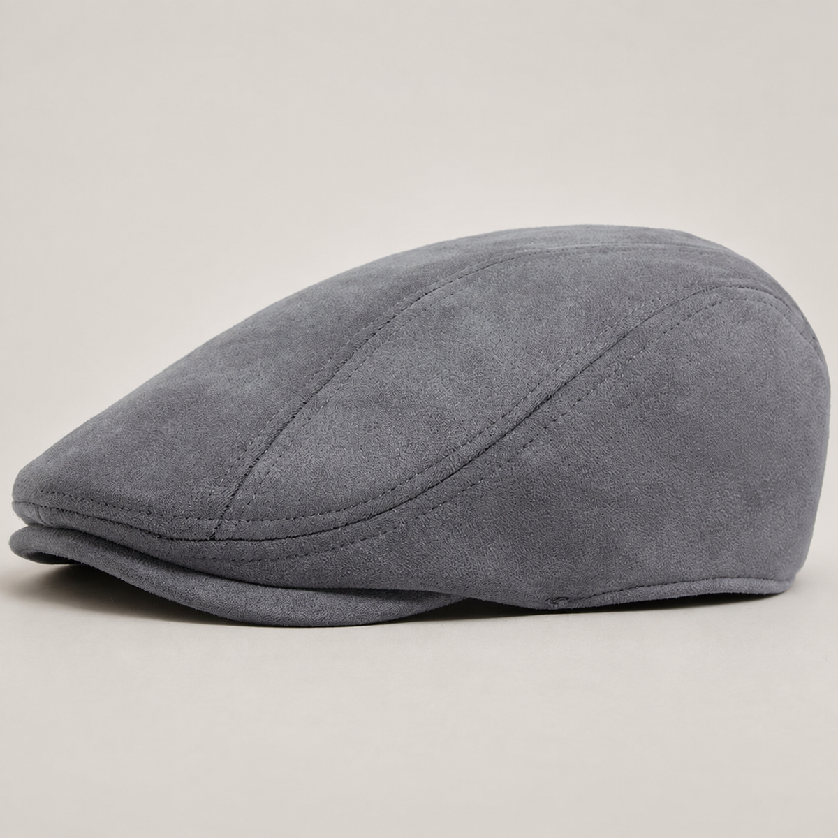 Silvio Men’s Suede-Look Paneled Flat Cap