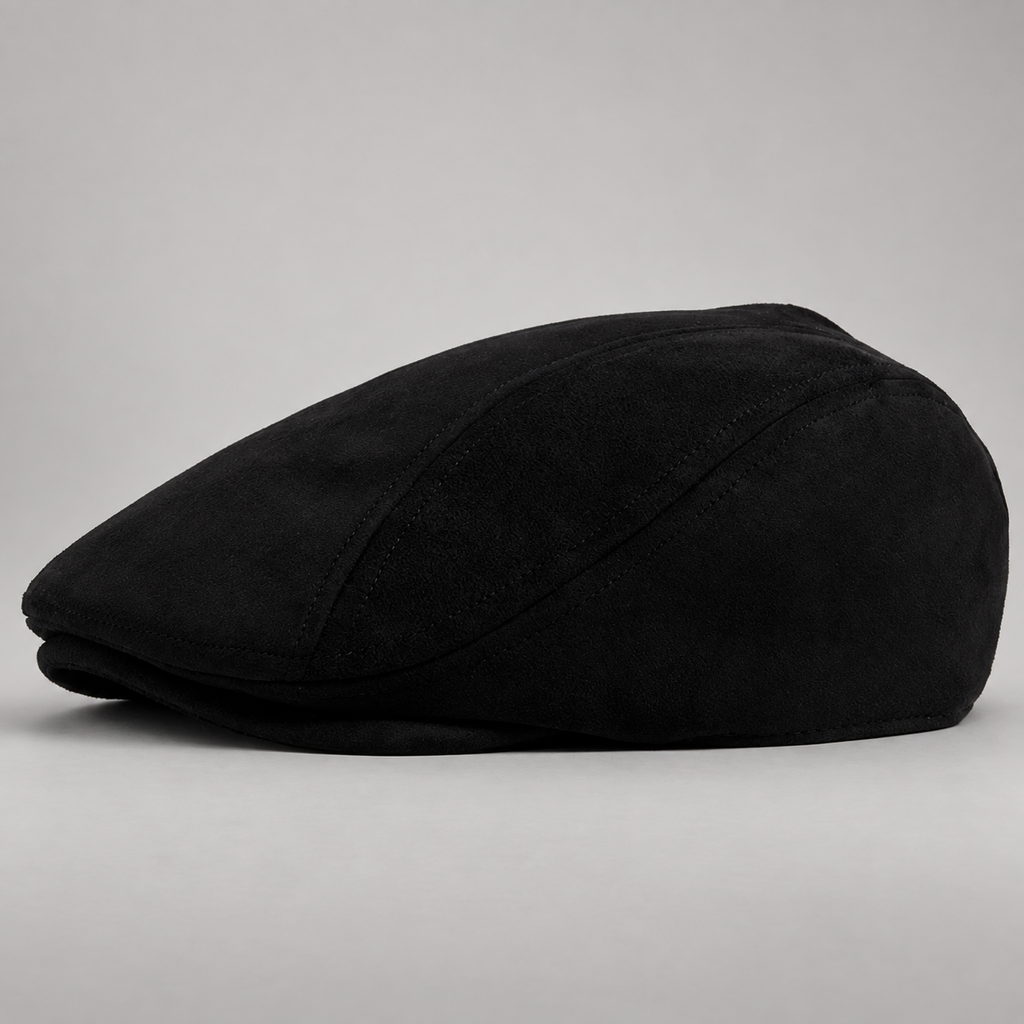 Silvio Men’s Suede-Look Paneled Flat Cap