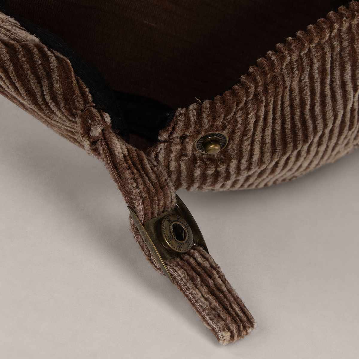 Orson Corduroy Flat Cap with Adjustable Side Buckle