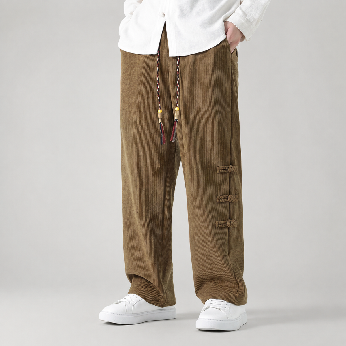 Bastien Men’s Wide-Leg Corduroy Pants