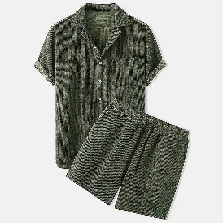 Louie Corduroy Shirt and Shorts Set
