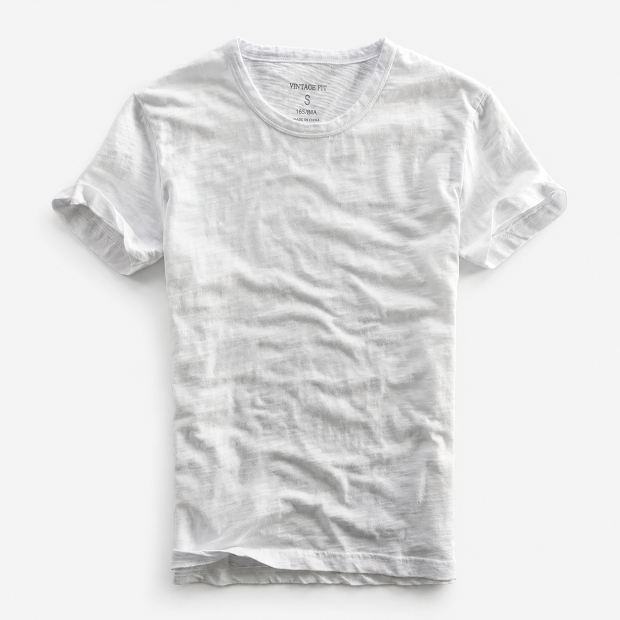 Victor Vintage Wash Organic T-Shirt with Crew Neck and Short Sleeves