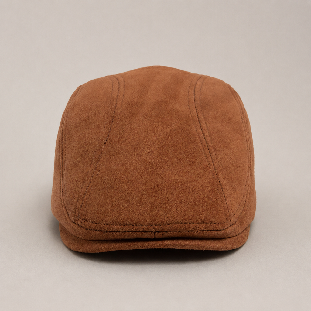 Silvio Men’s Suede-Look Paneled Flat Cap