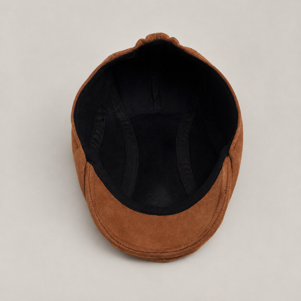Silvio Men’s Suede-Look Paneled Flat Cap