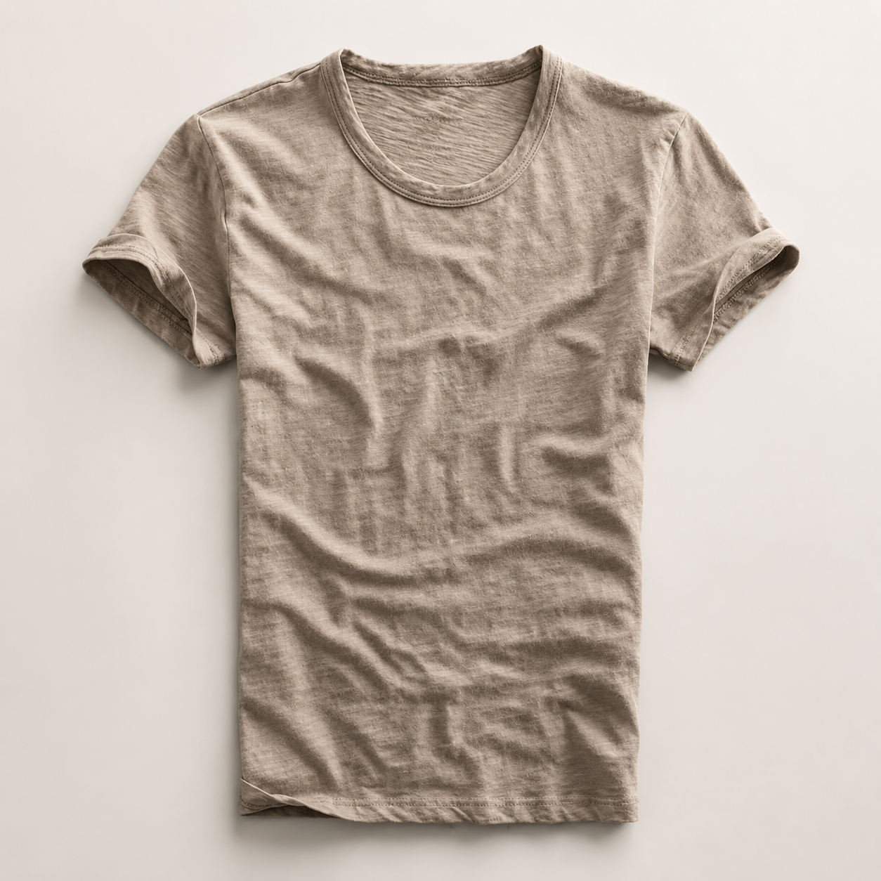 Victor Vintage Wash Organic T-Shirt with Crew Neck and Short Sleeves