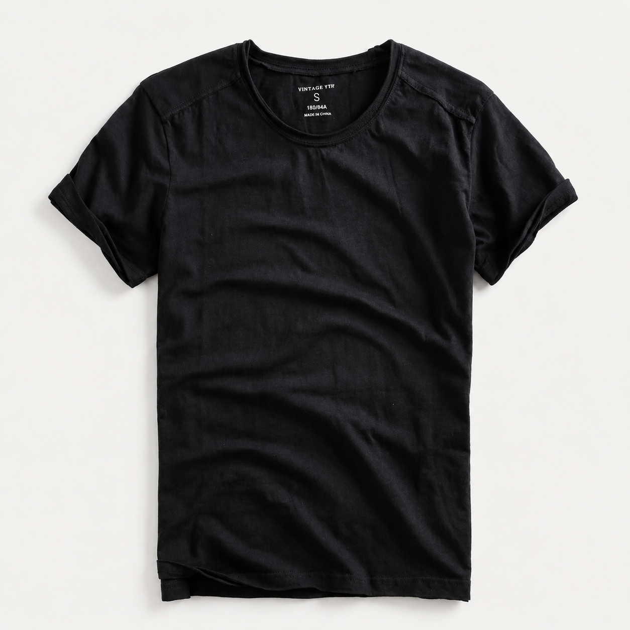 Victor Vintage Wash Organic T-Shirt with Crew Neck and Short Sleeves