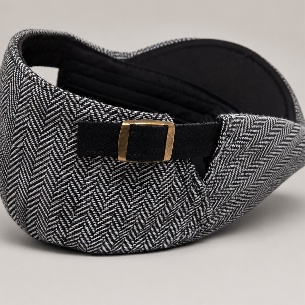 Gideon Herringbone Flat Cap
