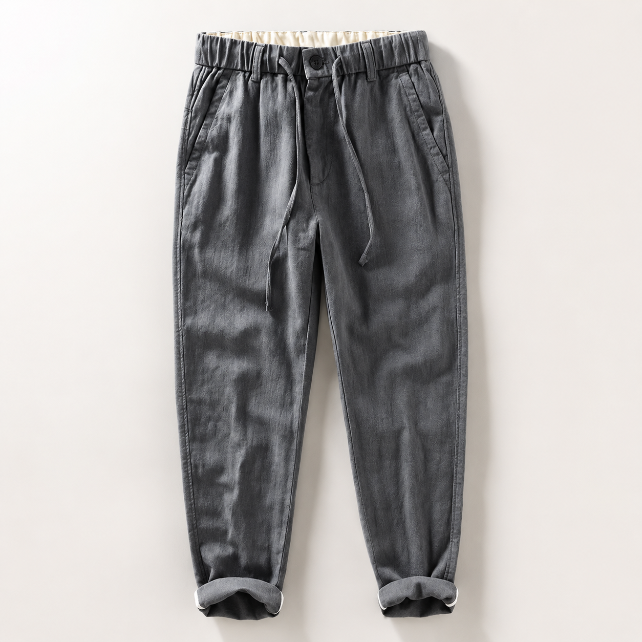 Luca Men’s Cotton-Linen Blend Drawstring Pants