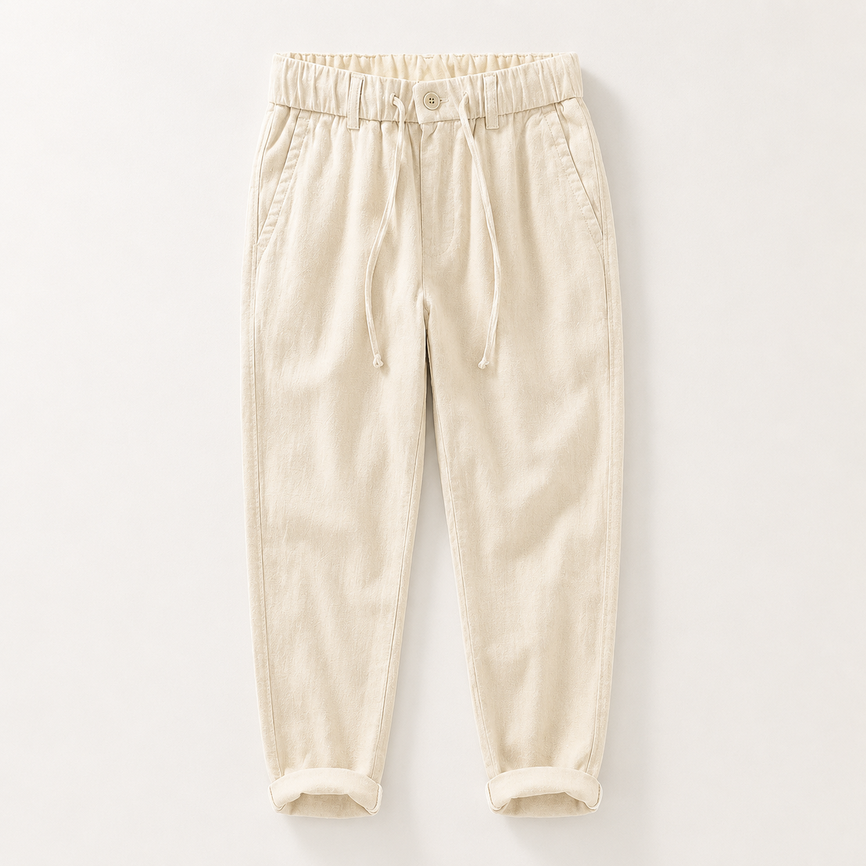 Luca Men’s Cotton-Linen Blend Drawstring Pants