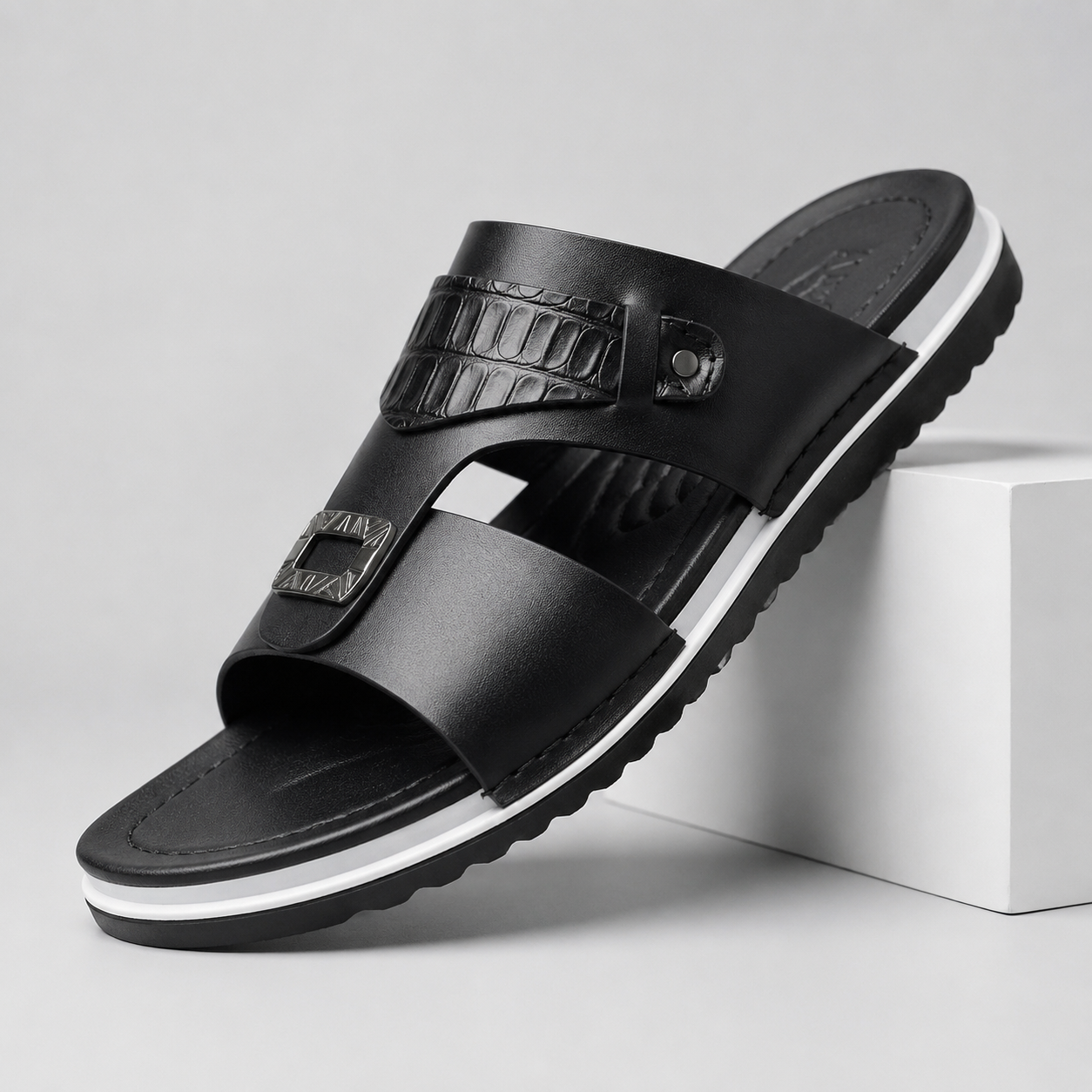 Mason Men’s Leather Slip-On Sandals