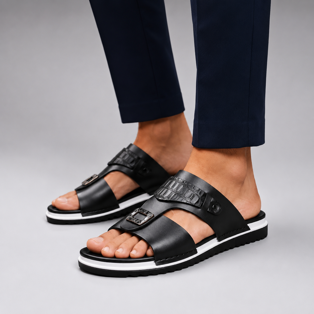 Mason Men’s Leather Slip-On Sandals