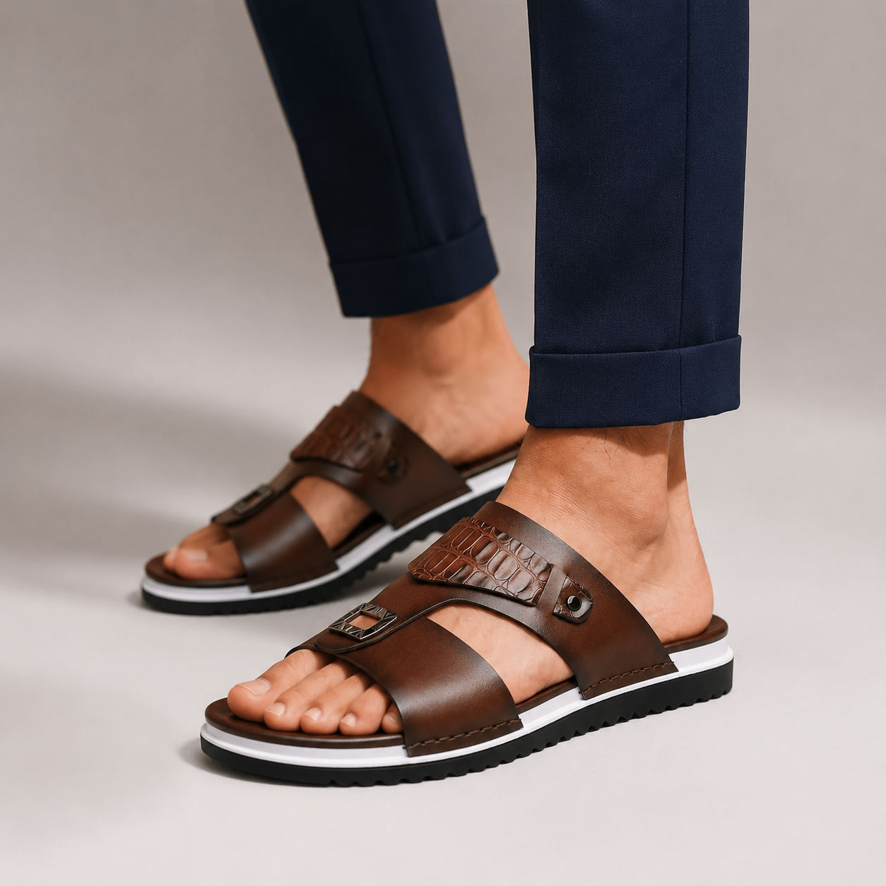Mason Men’s Leather Slip-On Sandals