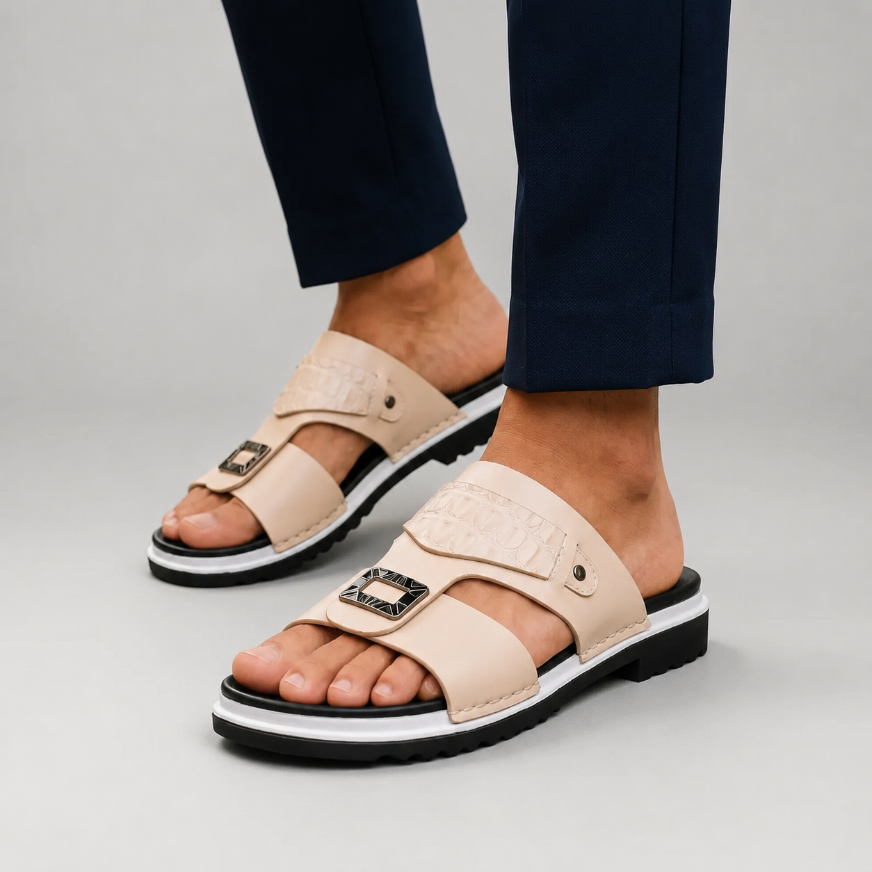 Mason Men’s Leather Slip-On Sandals