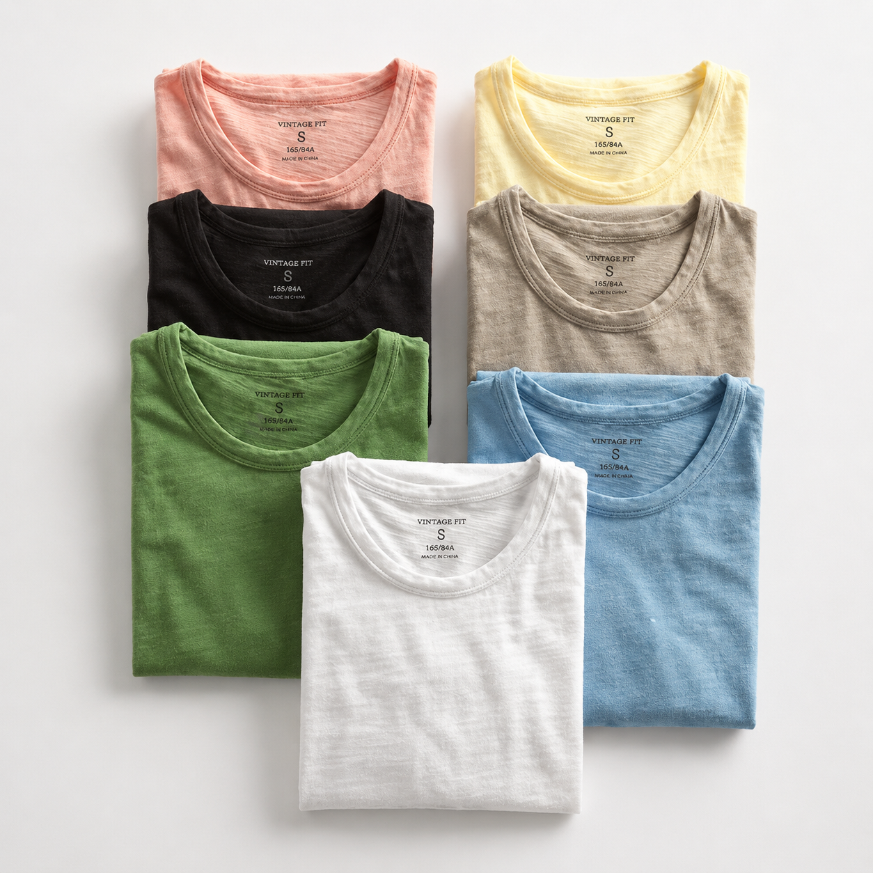 Victor Vintage Wash Organic T-Shirt with Crew Neck and Short Sleeves
