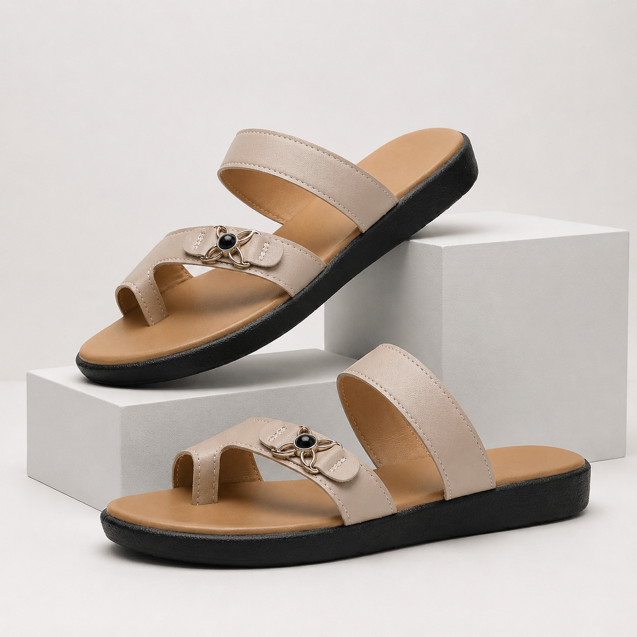 Harper Women’s Leather Toe-Loop Sandals