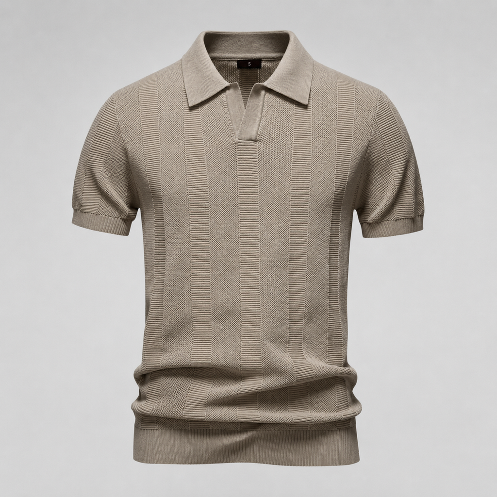 Anthony Men’s Textured Knit Polo Shirt