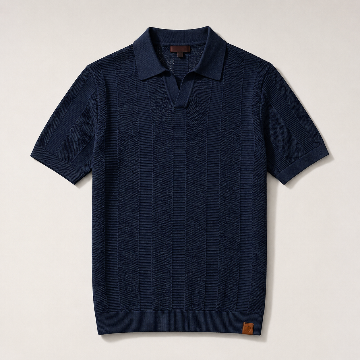 Anthony Men’s Textured Knit Polo Shirt