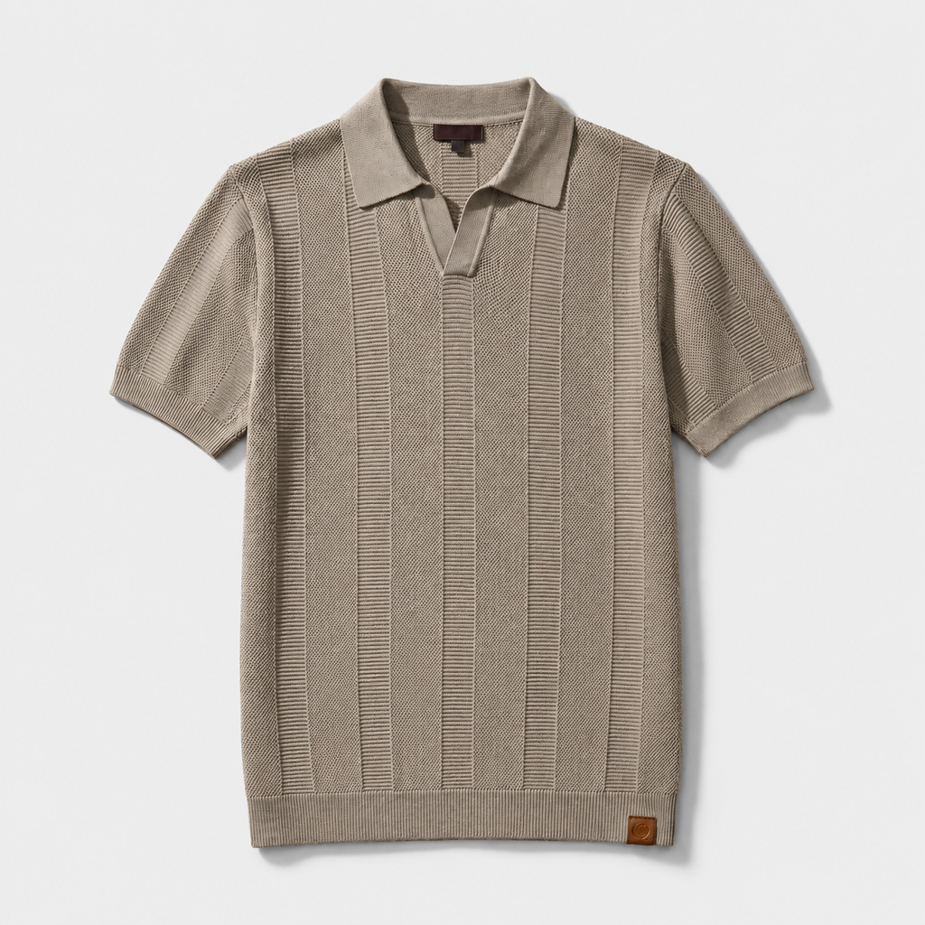 Anthony Men’s Textured Knit Polo Shirt