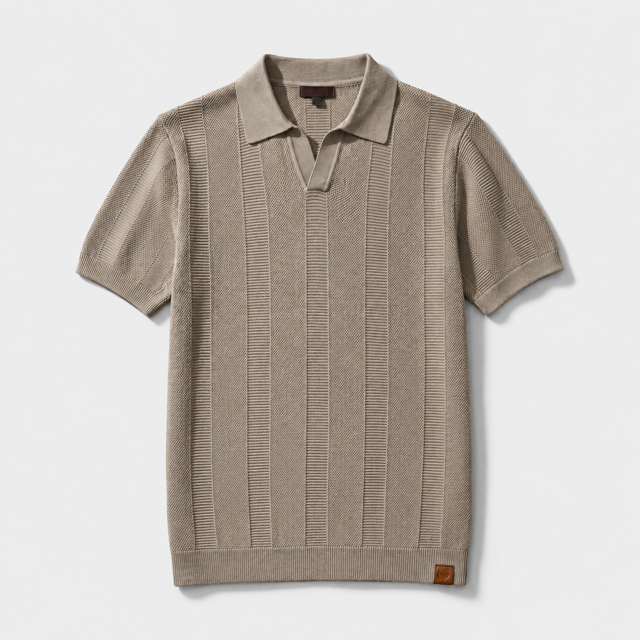 Anthony Men’s Textured Knit Polo Shirt