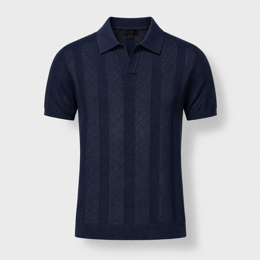 Anthony Men’s Textured Knit Polo Shirt