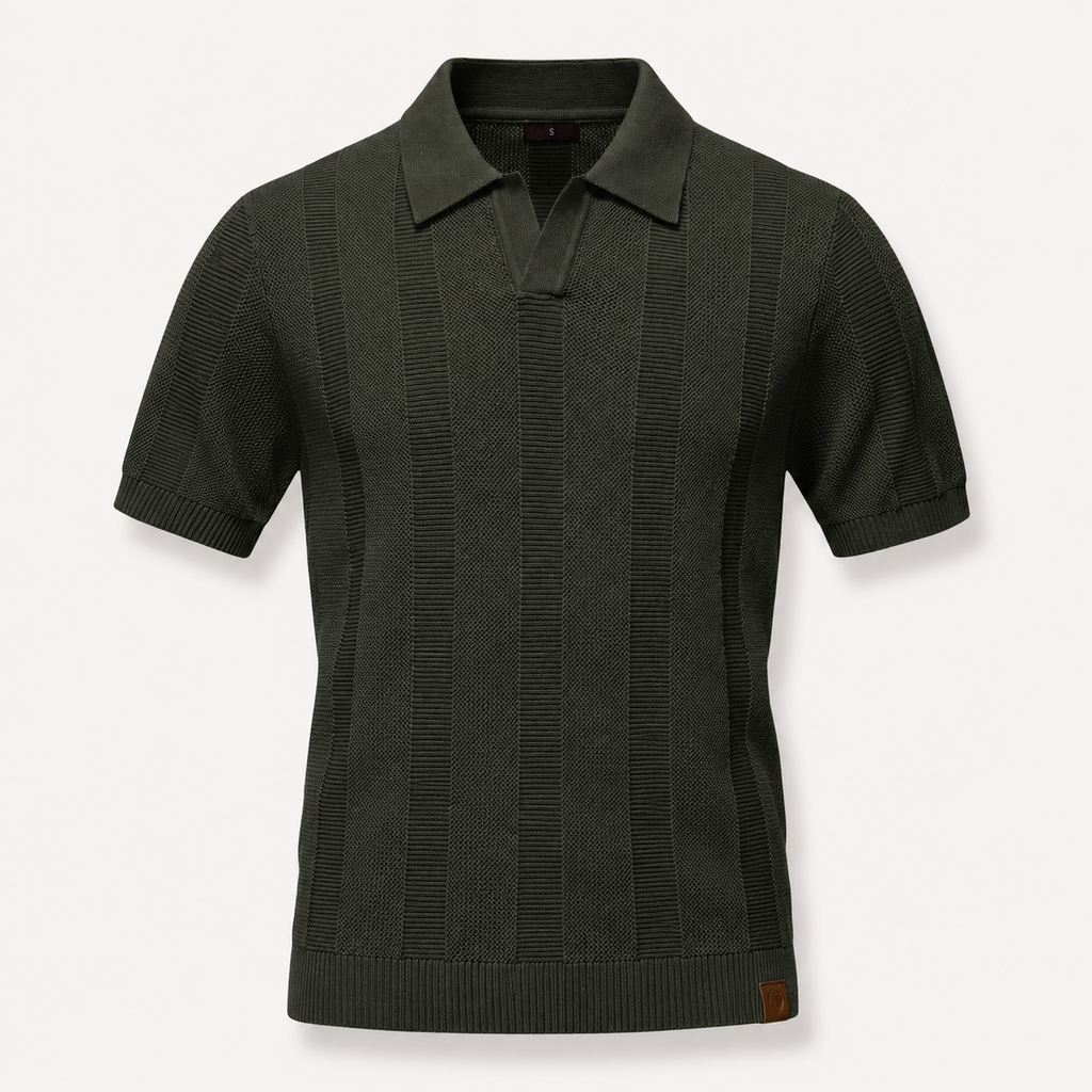 Anthony Men’s Textured Knit Polo Shirt