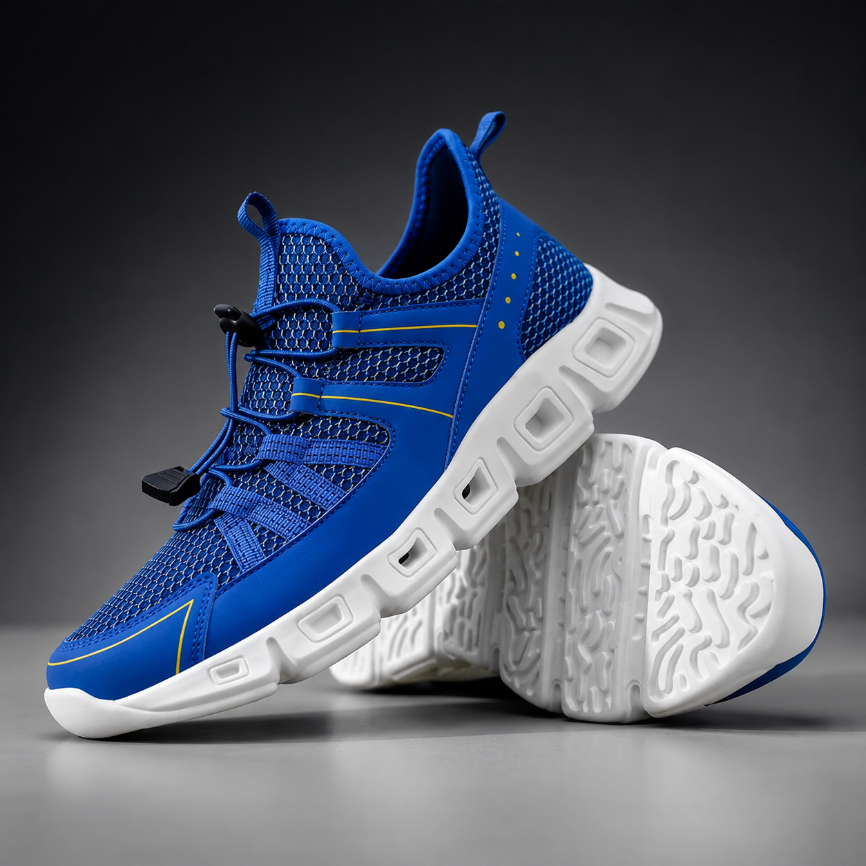 MotionGrip Mesh Athletic Sneakers with Quick-Lace Closure