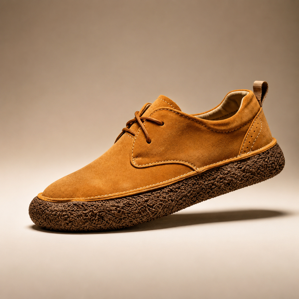 Ezra Men’s Suede Shoes with Cushioned Footbed and Crepe Sole