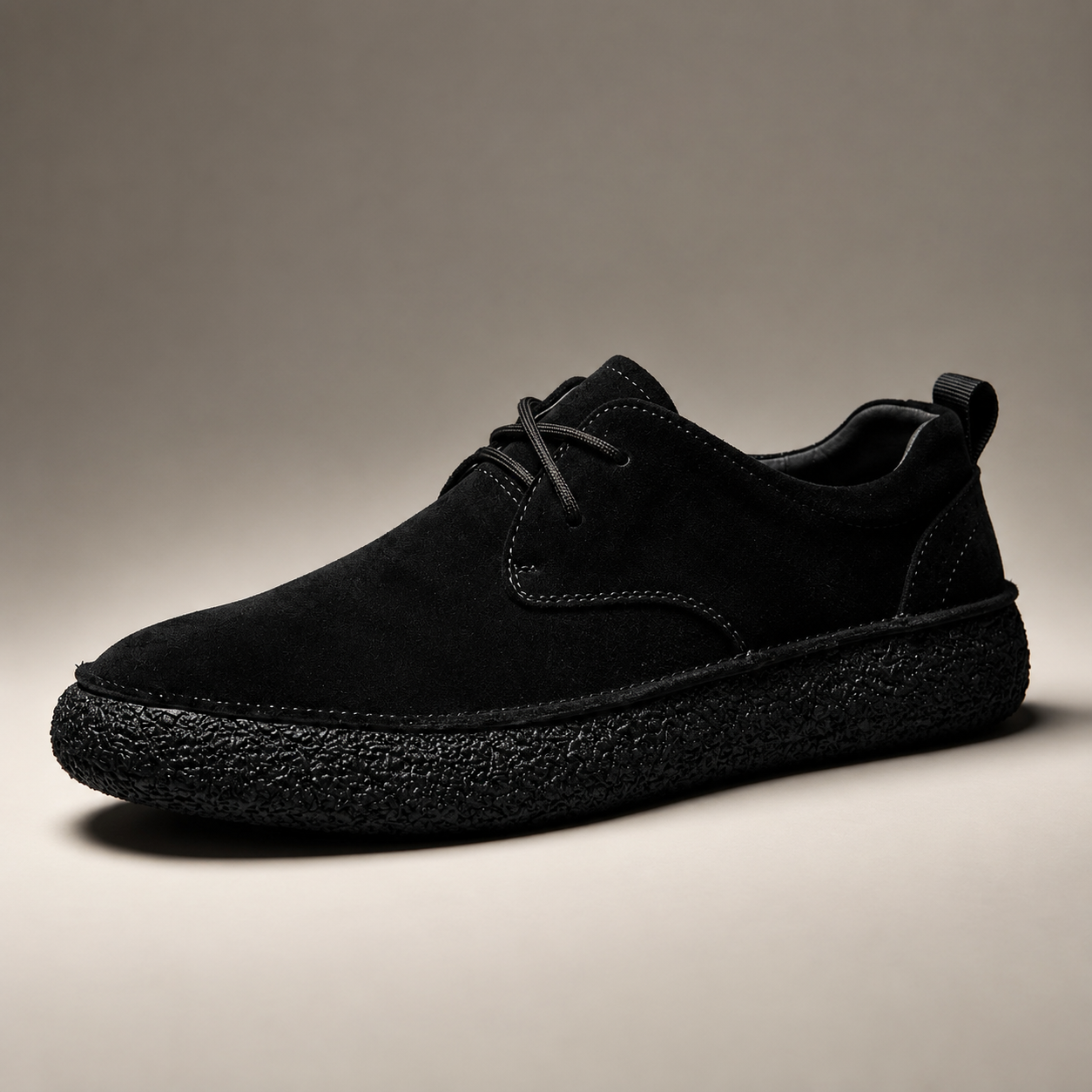 Ezra Men’s Suede Shoes with Cushioned Footbed and Crepe Sole