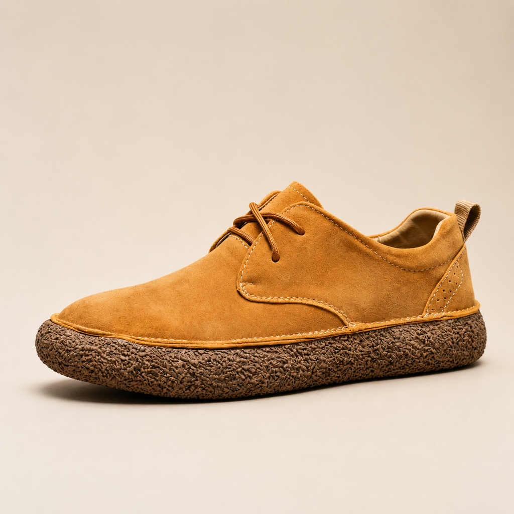 Ezra Men’s Suede Shoes with Cushioned Footbed and Crepe Sole