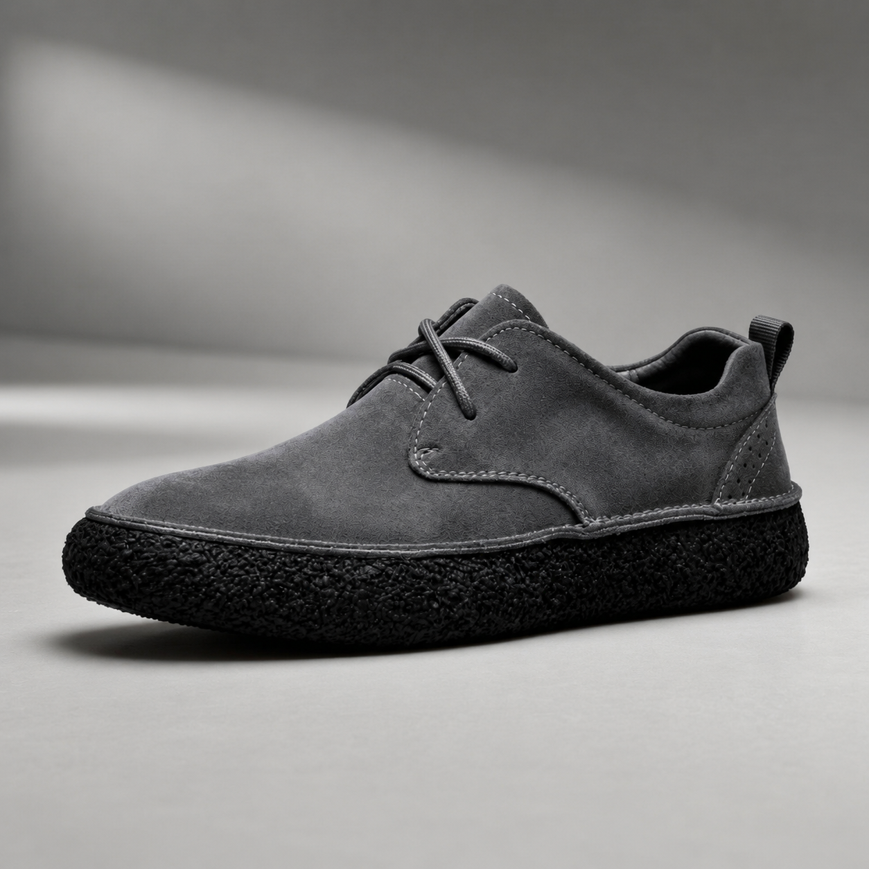 Ezra Men’s Suede Shoes with Cushioned Footbed and Crepe Sole